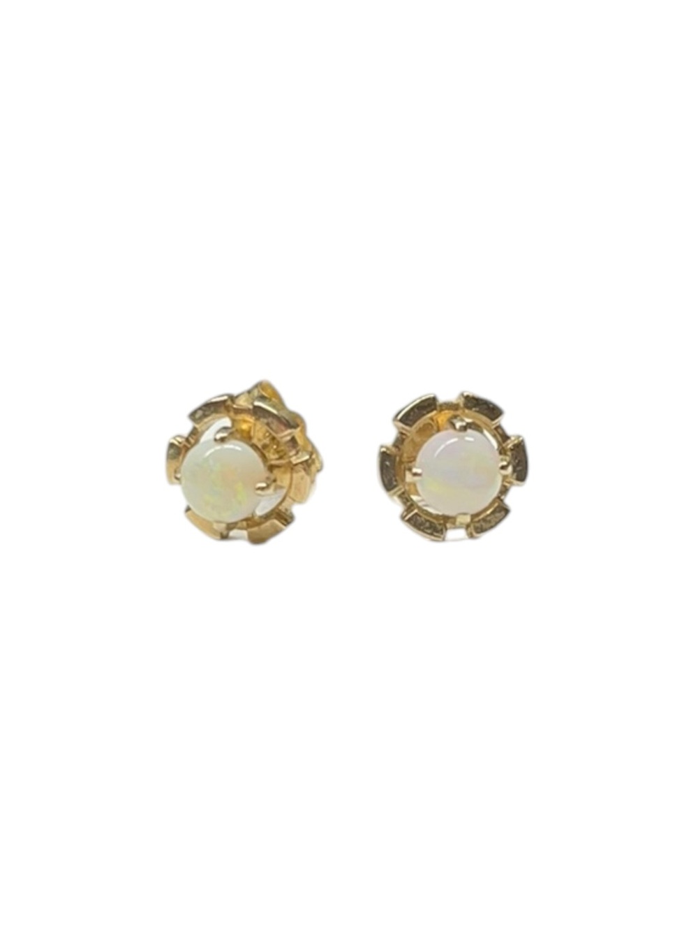 Vintage Opal Gold Filled Stud Earrings